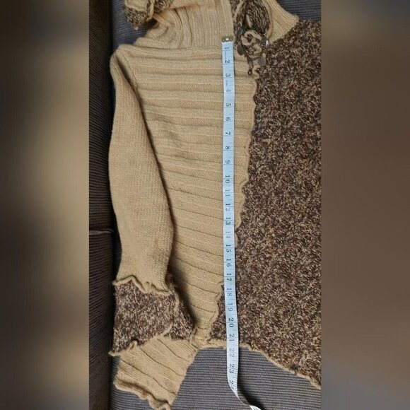 Fairygrunge Asymmetric Sweater Size Medium Mixed Knit Whimsigoth Y2K - Picture 10 of 14